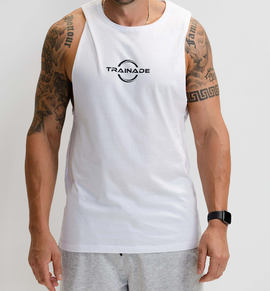 White Trainade Cut-off Shirt (limited sizes)