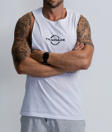 White Trainade Cut-off Shirt (limited sizes)